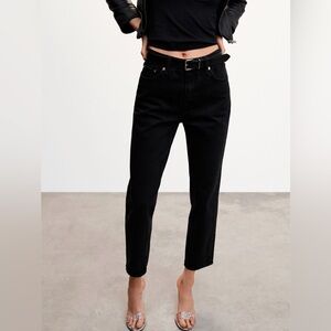MANGO high waist cropped jeans